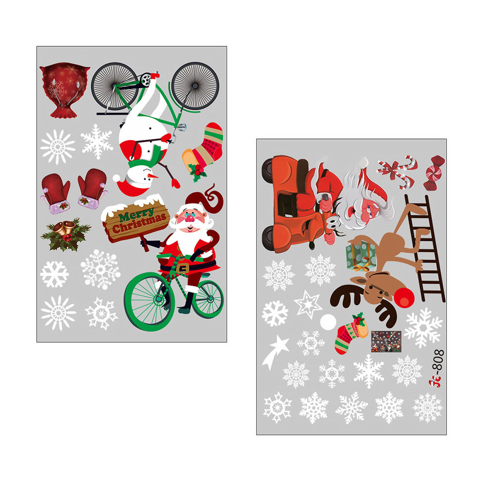 Snowflake Window Decal - Adesivi Invernali per Finestre, Decorazioni Festive,