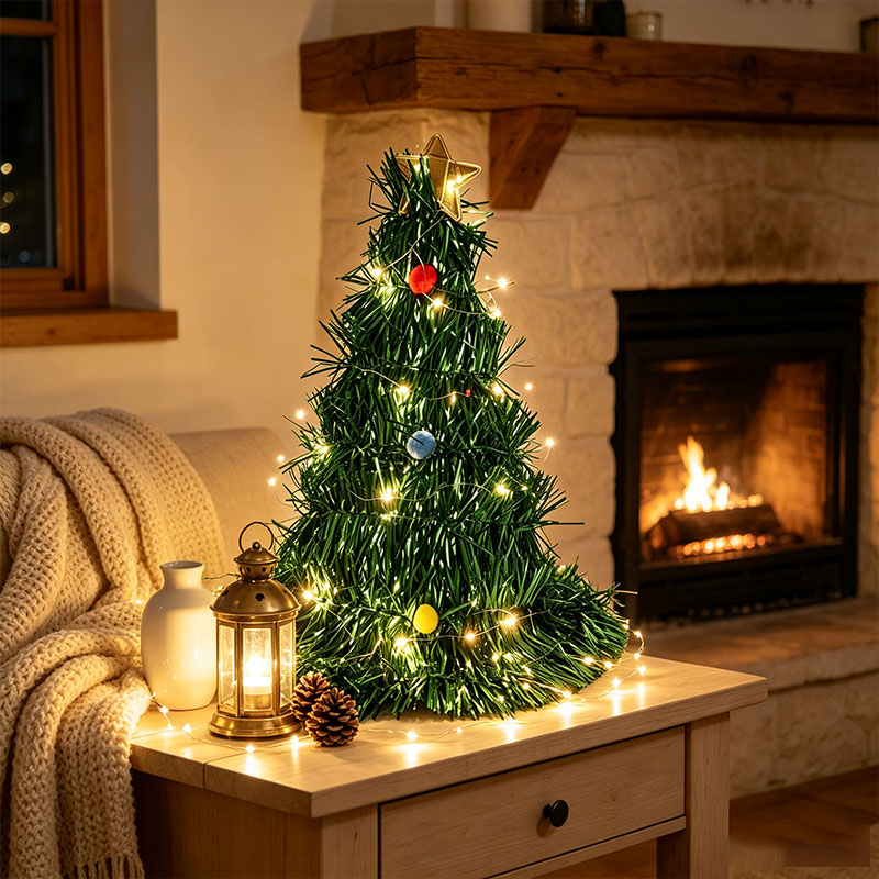 Star Tree Topper - Albero di Natale Mini Pieghevole Verde