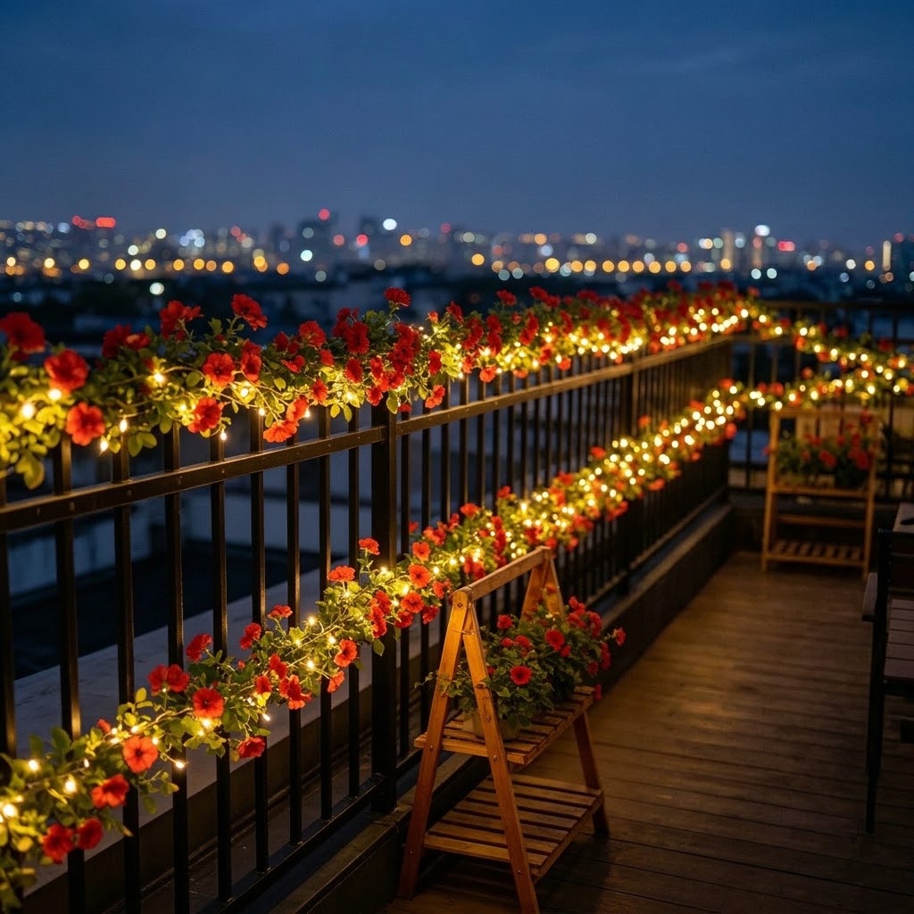 Luci a stringa a forma di rosa - Christmas Lights Outdoor recensione e prezzo