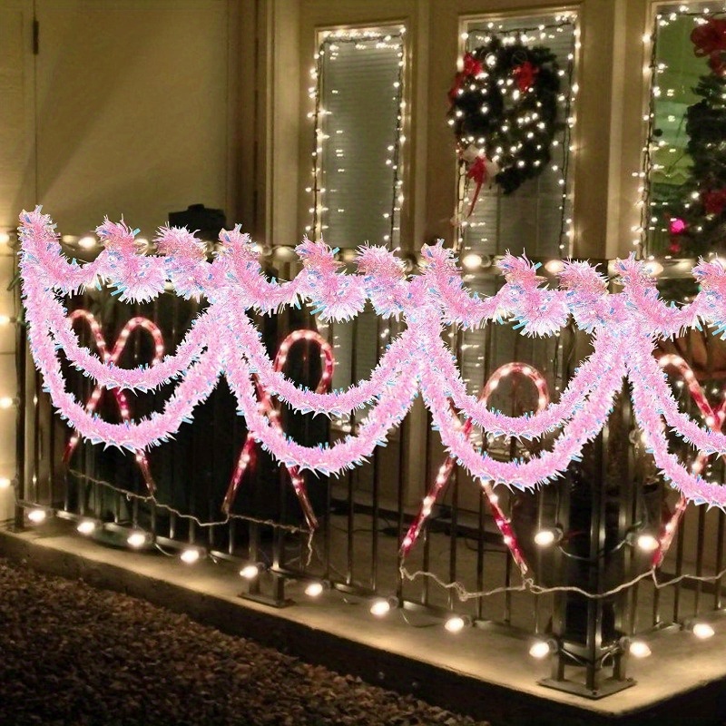 Ghirlanda di Natale Rosa da 13 - Tinsel Garland Decoration recensione e prezzo